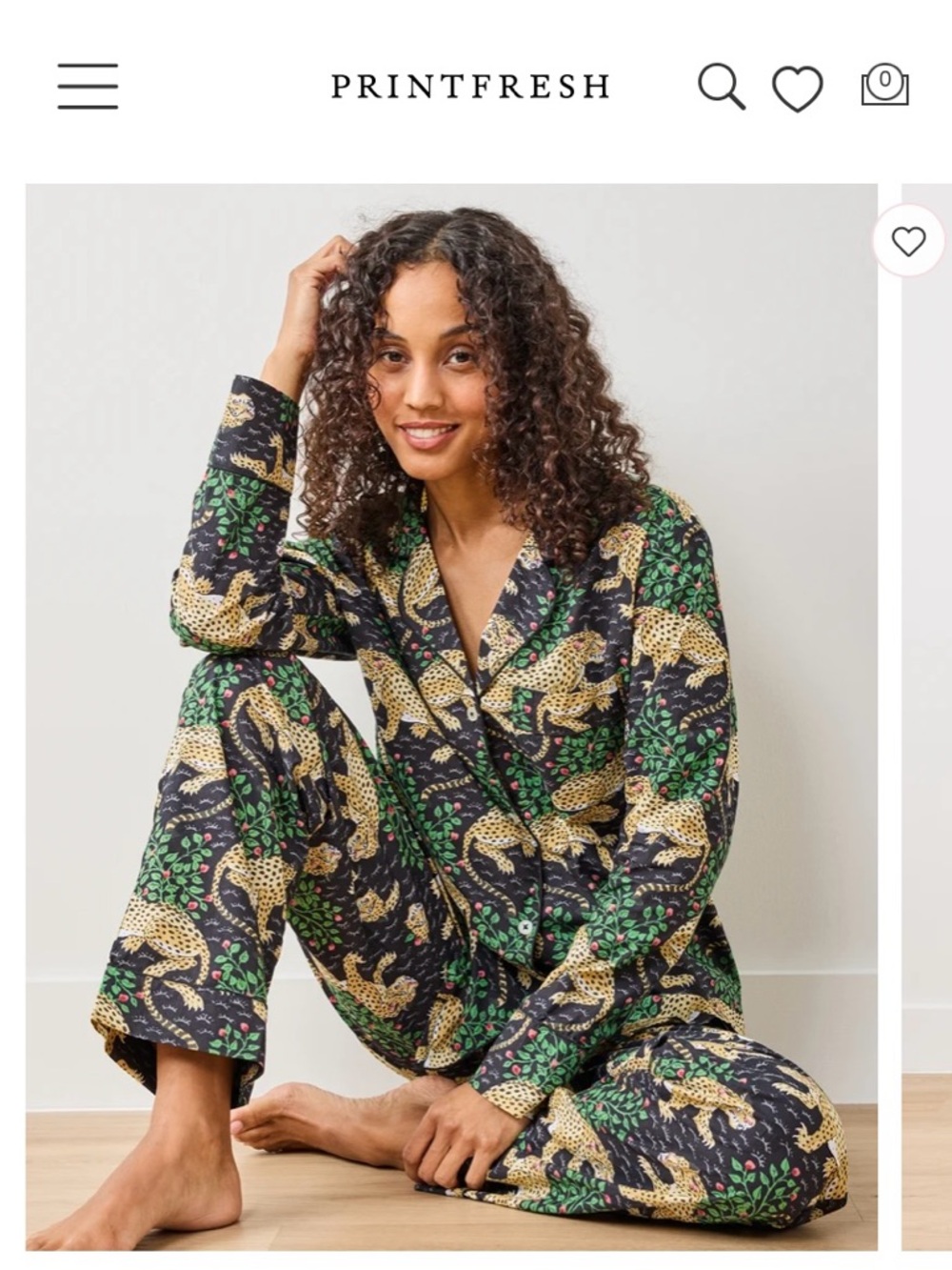 Printfresh Bagheera pajamas in deep ink